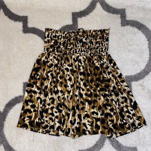 High Waisted Leopard Print Skirt